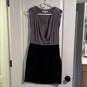 Elegant Gray and Black Women's Dress